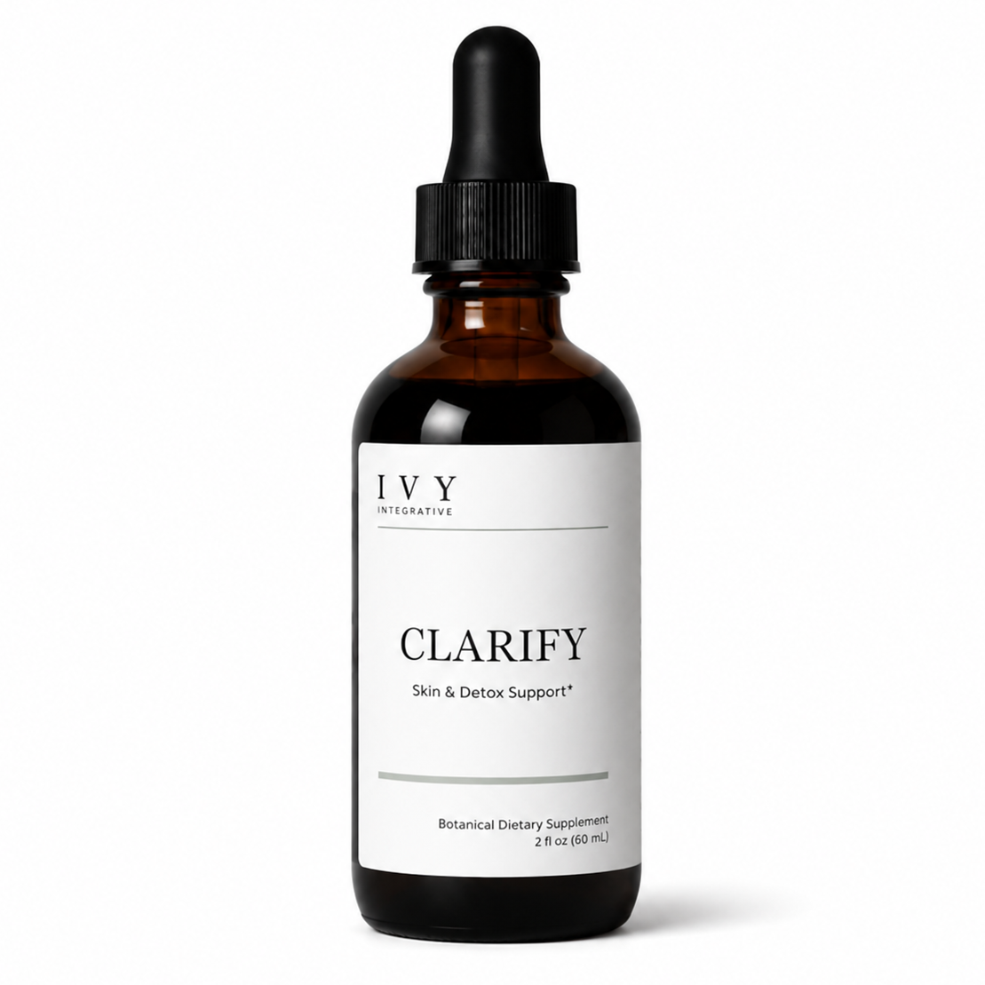 IVY Interactive Clarify supplement bottle on a white background