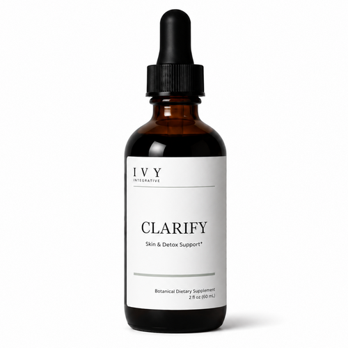 IVY Interactive Clarify supplement bottle on a white background